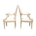Pair of lacquered armchairs - Venice, 19th century
