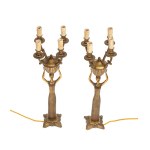 Pair of Art Deco-style candlesticks - 20th century