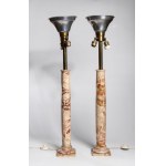 Pair of lamps made of brecciated marble - 1950 circa