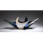 Ceramic and enamel centerpiece - Mid-20th century