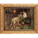 Indoor scene with a child - 20th century