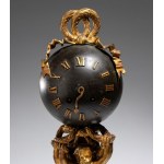 ALFRED DAUBRÉE “Pendule au Globe” table clock in gilded bronze, Louis XVI style - France, 19th century