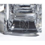 JOSEF INWALD Kryształowy zegar stołowy marki Baccarat, model „Tranquillity” – Francja, XX wiek