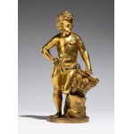 Gilded bronze statue of a cherub - 18th century