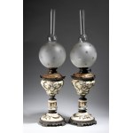 Pair of Large Kerosene Lamps - France, late 19th century