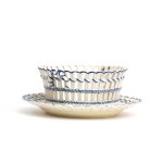 Perforated lattice basket in Niderviller porcelain - France, late 18th - early 19th century
