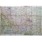 Road Map of Poland—from World War II—1941—Opole–Kraków [Wrocław, Upper Silesia, Rybnik, Bielsko, Racibórz, Katowice, Opole, Częstochowa]