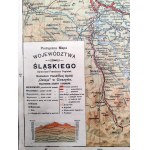 A Pocket Map of the Silesian Voivodeship—compiled by Franciszek Popiołek—Published by the Ostoja Trading Company in Cieszyn - Cieszyn, 1922 [Sucha, Żywiec, Bielsko, Bytom, Gliwice, Tarnowskie Góry, Częstochowa]