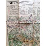 The Tatra Mountains - Tourist Map. Compiled by Tadeusz Zwoliński, Warsaw 1948 [ Tatra Mountains, Zakopane ]
