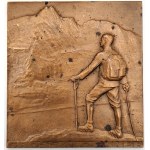 Arnold Hartig (1878–1972) Bronze plaque—Tourist / GROSSGLOCKNER, Vienna, early 20th century