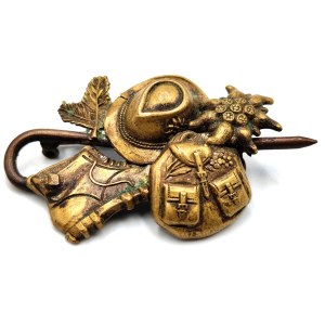Alpine souvenir (tourist) brooch - Tyrol - (Austria / Germany - Bavaria), early 20th century