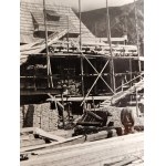 Stefan Arczyński (1916–2022), Photography – Construction / Mountain Hut in the Tatra Mountains – 1960s [Tatra Mountains]