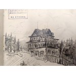 Franciszek Siwek (1858–1933), Sketchbook from the Second Polish Republic [Mountain Hut on Stożek, Równica, Wisła, Ustroń, Cieszyn, stamp]