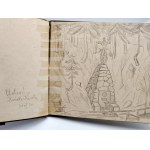 Franciszek Siwek (1858–1933), Sketchbook from the Second Polish Republic [Mountain Hut on Stożek, Równica, Wisła, Ustroń, Cieszyn, stamp]