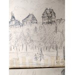 Franciszek Siwek (1858–1933), Sketchbook from the Second Polish Republic [Mountain Hut on Stożek, Równica, Wisła, Ustroń, Cieszyn, stamp]