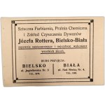 Advertising Print - Józef Rotter, Bielsko-Biała (laundry and dyeing facility) / Stock Brandy, Second Polish Republic era