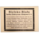 Advertising Print - Fr. Polaczek, Bielsko (Photographer) / Bielsko-Biała Electric and Railway Company, Second Polish Republic era