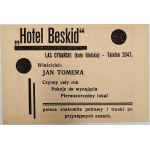 Advertising print - Hotel Beskid - Las Cygański, Bielsko / D. Sonderling, Bielsko (watchmaker, jeweler), Second Polish Republic era