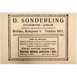 Advertising print - Hotel Beskid - Las Cygański, Bielsko / D. Sonderling, Bielsko (watchmaker, jeweler), Second Polish Republic era
