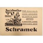 Advertising Prints - Schramek Brothers, Cieszyn - (Wafers, fruitcakes) / Eskona, Bielsko (turntables, records, radios), Second Polish Republic era