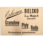 Advertising Prints - Schramek Brothers, Cieszyn - (Wafers, fruitcakes) / Eskona, Bielsko (turntables, records, radios), Second Polish Republic era