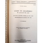 Tadeusz Furtak - Prices in Gdańsk, 1701–1815, Lviv 1935 [Gdańsk, value and purchasing power of money, history of money]