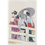 Kitagawa Utamaro (1753–1806), On the Ryōgoku Bridge, Part 3, published by Yamada Shoin, Tokyo, Japan, Showa period, 1969.