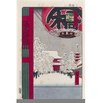 Utagawa Hiroshige (1797–1858), Kinryūzan Temple, from the series *One Hundred Famous Views of Edo*, published by Oedo Mokuhansha, Tokyo, Japan, after 1960.