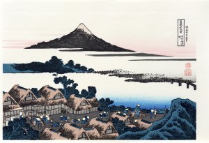 Katsushika Hokusai (1760-1849), Świt w Isawie w prowincji Kai, z serii: Trzydzieści sześć widoków góry Fuji, wyd. Yuyudo, Japonia, okres Showa po 1960 r.