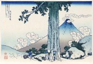 Katsushika Hokusai (1760-1849), Przełęcz Mishima w prowincji Kai, z serii: Trzydzieści sześć widoków góry Fuji, wyd. Bijutsusha, pod nadzorem Muzeum Narodowego w Tokio, Japonia, okres Showa po 1960 r.