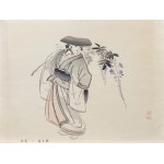 Kawabata Gyokusho (1842–1913), *The Girl with the Wisteria*, from the series *One Hundred Motifs for Learning Painting*, published by Yoshikawa Hanshichi, Tokyo, Japan, 1898.