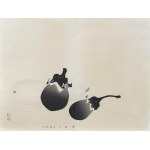 Kawabata Gyokusho (1842–1913), White Cucumber and Eggplants, from the series: One Hundred Motifs for Learning Painting, published by Yoshikawa Hanshichi, Tokyo, Japan, 1898.