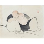 Kawabata Gyokusho (1842–1913), Hotei, from the series *One Hundred Motifs for Learning Painting*, published by Yoshikawa Hanshichi, Tokyo, Japan, 1898.