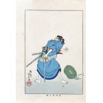 Tsukioka Yoshitoshi (1839–1892), Namikiri Jūzaburō with a Sword, from the series “Biographies of Contemporary Men,” published by Nippon Bijjutsu Dokokai, Japan, 1920.