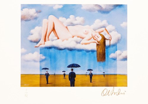 Rafał Olbiński (ur. 1943), Suitors in the rain