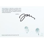 Józef Wilkoń (born February 12, 1930), *Zwei Freunde* (postcard signed by the artist)