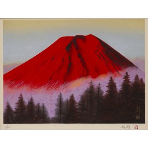 Nobuyuki Shimizu (b. 1950), Red Mount Fuji