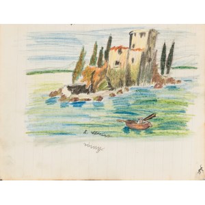 Ludwik MACIĄG (1920-2007), Pejzaż z zamkiem