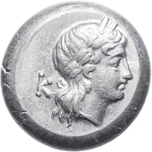 Reproduction of a coin of Pixodaros, satrap of Caria, by Becker, modern strike (before 1914), Berlin (Bode Museum).