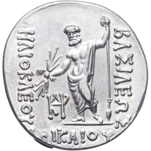 Reproduction of a tetradrachm of Helocles I of Bactria, by Becker, modern strike (before 1914), Berlin (Bode Museum).