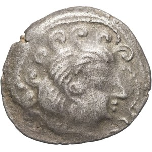 Armorica / Veneti. Billon stater, Series 353A, Class II, featuring a reclining figure without a name (late first half of the 1st century B.C. and the Gallic Wars).