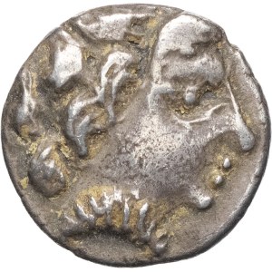 Bituriges Cubes. Drachma with two crescents, ND (150–80 B.C.).