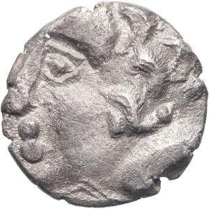 Lémovices. Drachme au carnyx, tête à gauche ND (80-60 av. J.-C.).