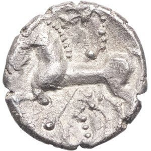 Lémovices. Drachme au carnyx, tête à gauche ND (80-60 av. J.-C.).