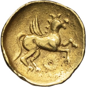 Carnutes. Quarter stater with a winged griffin, ND (late 3rd–early 2nd century B.C.).