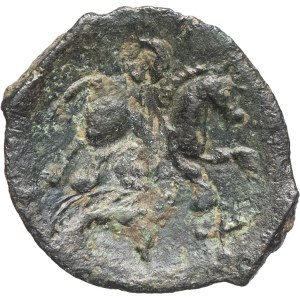 Carnutes. Bronze coin depicting a horse and a wild boar, CAR 15, previously unpublished obverse without a star, ND (second half of the 1st century B.C.).