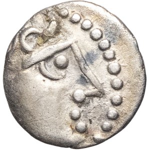 Séquanes. MΔSO obol, head to the right, imitation of Marseille ND (1st century B.C.).