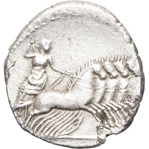 M. Vergilius, C. Gargonius, and Ogulnius. Denarius ND (86 B.C.), Rome.