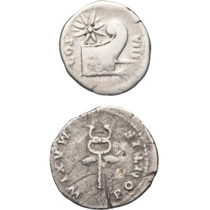 Vespasien (69-79). Lot de deux deniers ND, Rome.
