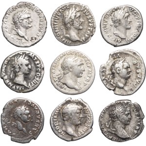 Lot. Lot of 9 denarii ND, Rome.